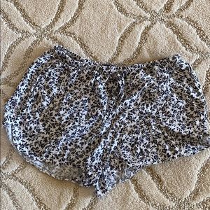 Brandy Melville Black White Floral Shorts